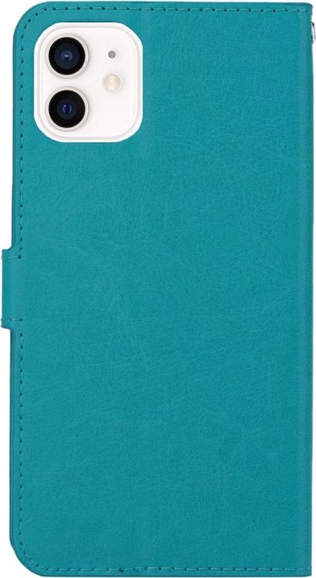 iPhone 12 Hoesje Book Case Kunstleer - Turquoise