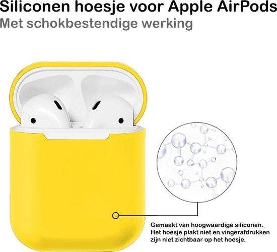 AirPods 1 Hoesje Ultra Dun Siliconen - Geel