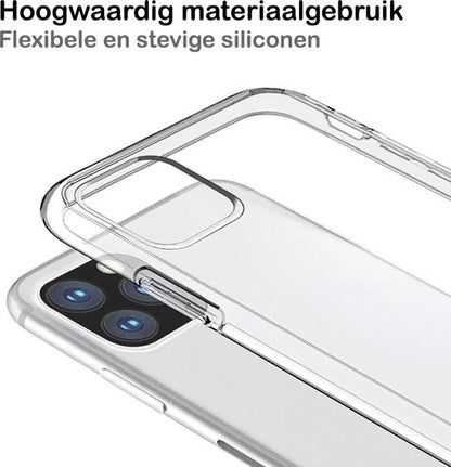iPhone 11 Pro Max Hoesje Siliconen Backcover Lichtgewicht - Transparant