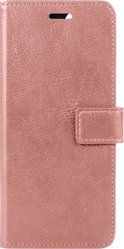 Samsung A22 5G Hoesje Bookcase Cover met Kaarthouder - Rosé goud