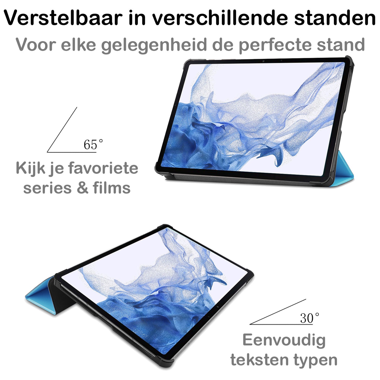 Samsung Galaxy Tab S8 Hoesje Book Case - Lichtblauw