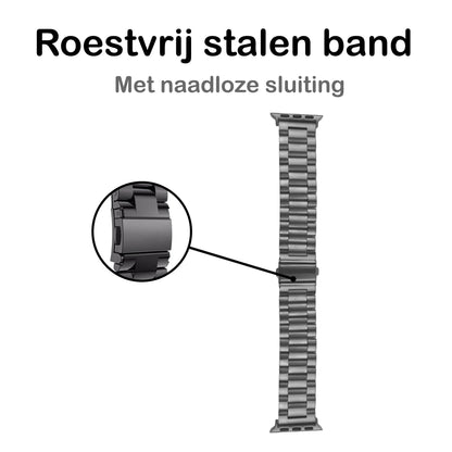 Horloge Bandje Geschikt Voor Apple Watch 1-8 / SE - 38/40/41 mm Bandje Metaal - Zilver