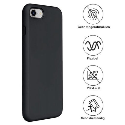 iPhone SE 2020 Hoesje Siliconen Backcover Lichtgewicht - Zwart