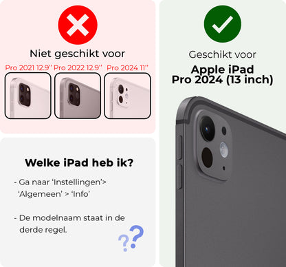 iPad Pro 2024 (13 inch) Trifold Bookcase Hoes - Donkergroen