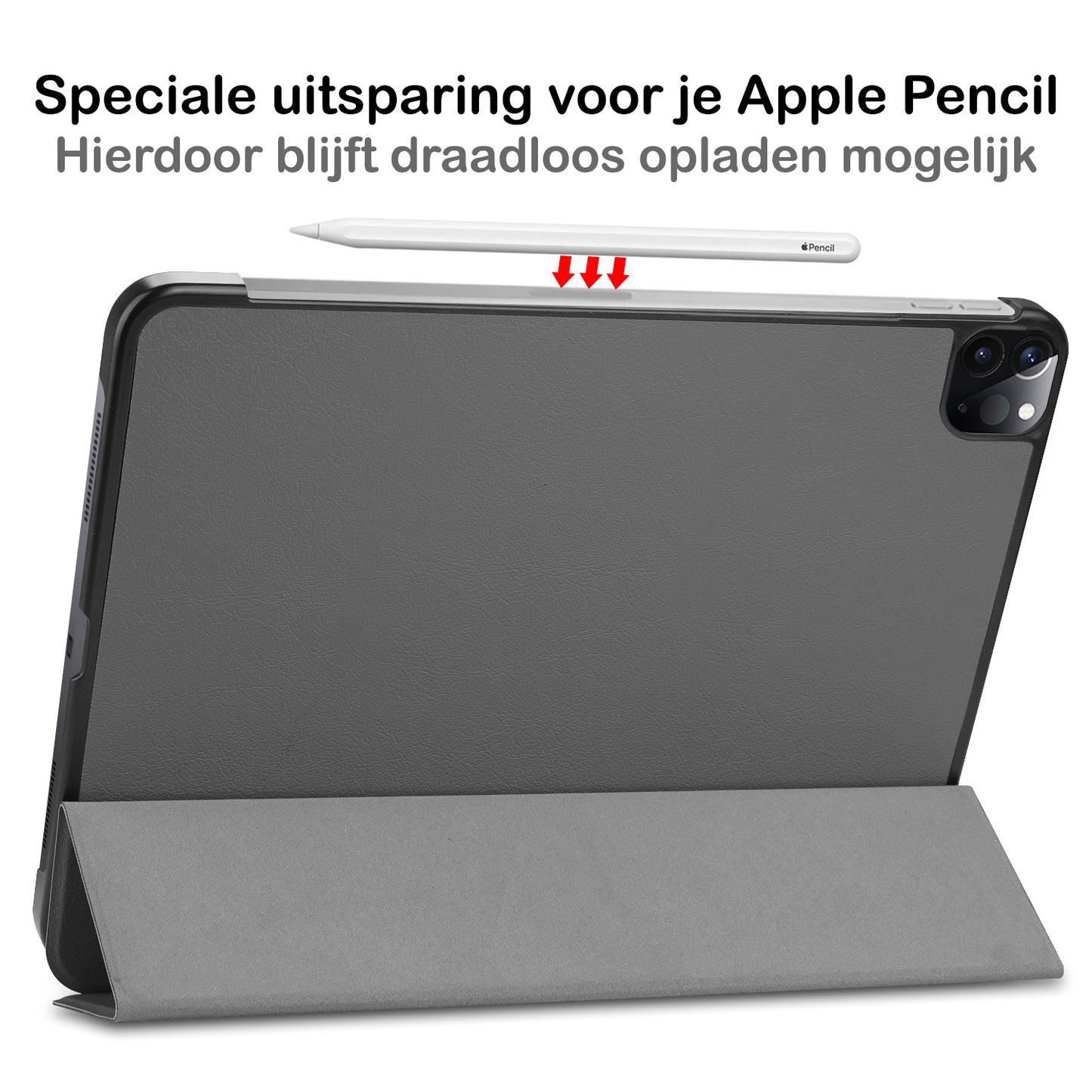 iPad Pro 2021 (12,9 inch) Hoesje Book Case - Grijs