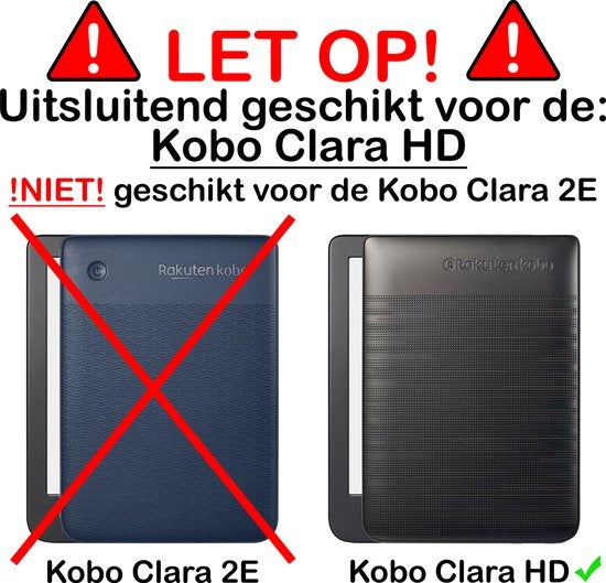 Kobo Clara HD Hoesje Book Case - Paars