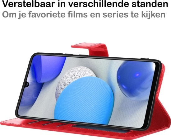 Samsung A42 Hoesje Book Case Kunstleer - Rood