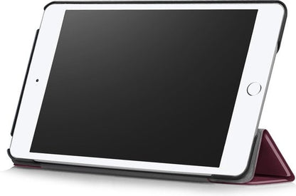 iPad Mini 4 Trifold Bookcase Hoes - Donkerrood