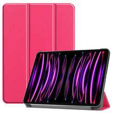 iPad Pro 2022 (11 inch) Trifold Bookcase Hoes - Donkerroze