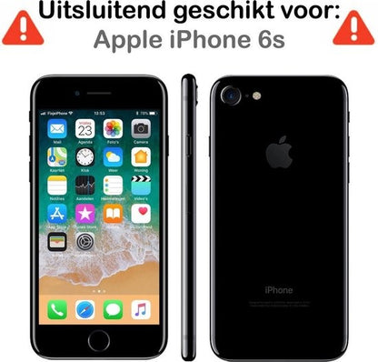 Hoes Geschikt voor iPhone 6s Hoes Cover Case - Zwart