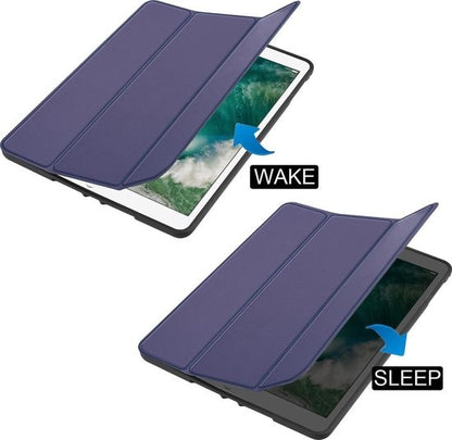 iPad 2017 Trifold Bookcase Hoes - Donkerblauw