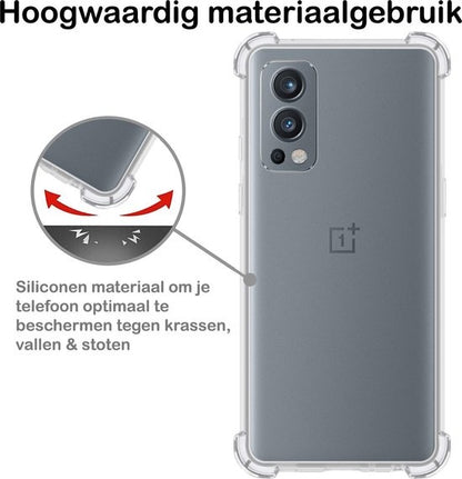 OnePlus Nord 2 Hoesje Shockproof Backcover Siliconen - Transparant