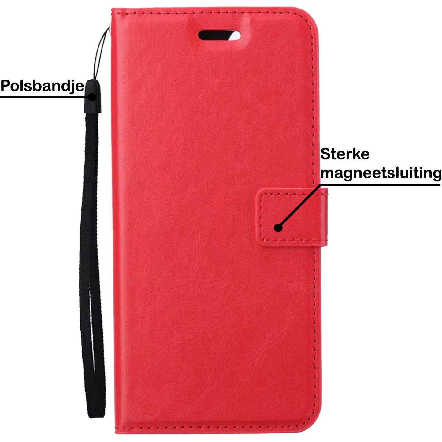 Xiaomi 12 Hoesje Book Case Kunstleer - Rood