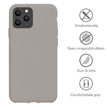 iPhone 11 Pro Hoesje Siliconen Backcover Lichtgewicht - Grijs