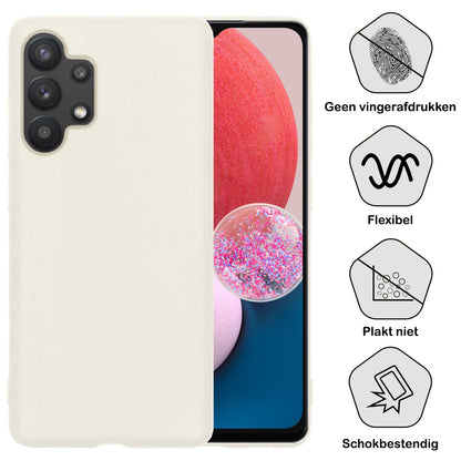 Samsung A13 4G Hoesje Siliconen Backcover Lichtgewicht - Wit