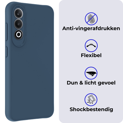 OnePlus Nord CE 4 Hoesje Siliconen Backcover Lichtgewicht - Donkerblauw