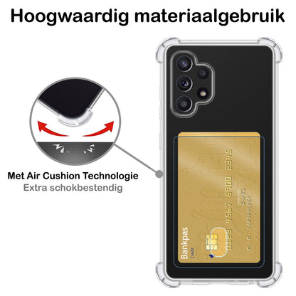 Samsung A32 4G Hoesje Kaarthouder Backcover Shockproof - Transparant