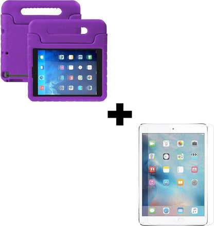 iPad 4 Hoesje Kids Cover Bumper Met Screenprotector - Paars