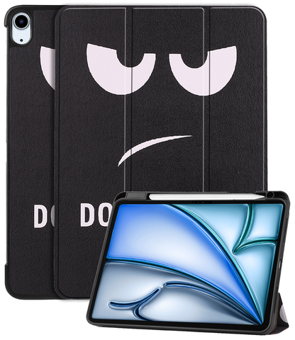 iPad Air 2024 (13 inch) Hoesje Book Case Met Apple Pencil Uitsparing - Don't Touch Me