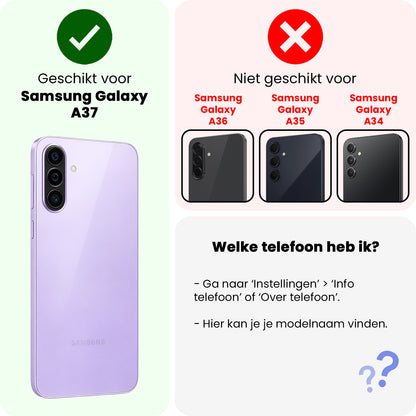 Samsung A37 Hoesje Bookcase Cover met Kaarthouder - Rood