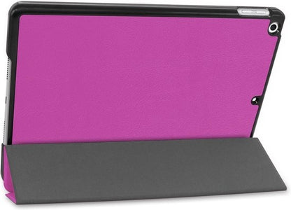 iPad 10.2 2019 Trifold Bookcase Hoes - Paars