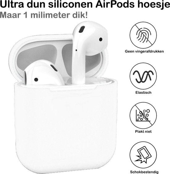 AirPods Hoesje Ultra Dun Siliconen - Wit