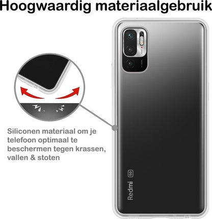 Xiaomi Redmi Note 10 5G Hoesje Siliconen Backcover Lichtgewicht - Transparant