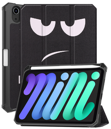 iPad Mini 7 Trifold Bookcase Hoes met Penhouder voor Apple Pen - Don't Touch Me