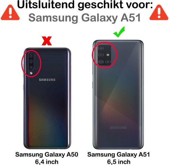 Samsung A51 Hoesje Siliconen - Rood