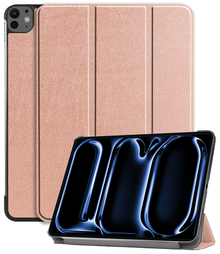 iPad Pro 2024 (13 inch) Trifold Bookcase Hoes - Rosé goud