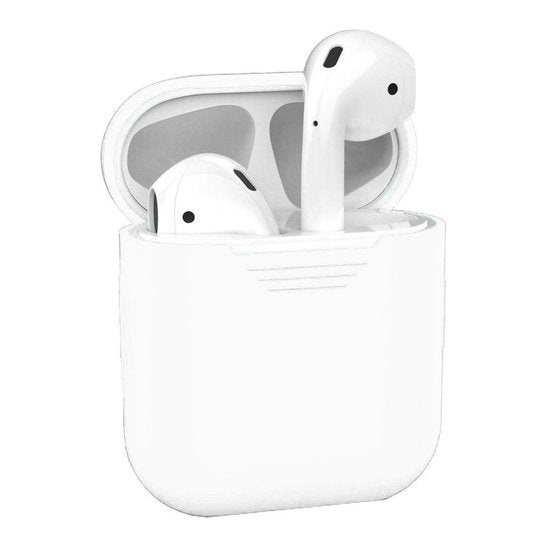 AirPods 2 Hoesje Siliconen met Clip - Wit