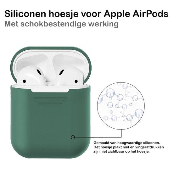 AirPods 1 Hoesje Ultra Dun Siliconen - Midnight Green