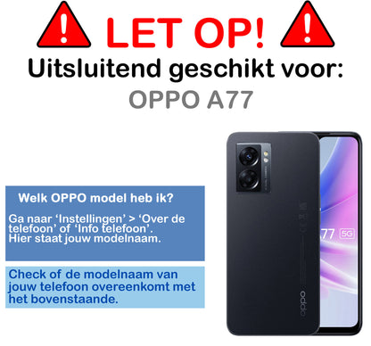 OPPO A77 Screenprotector Gehard Glas - Full Screen