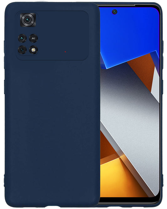 Xiaomi Poco X4 Pro 5G Hoesje Siliconen - Donkerblauw