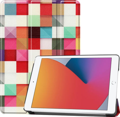iPad 10.2 2020 Trifold Bookcase Hoes - Blokken
