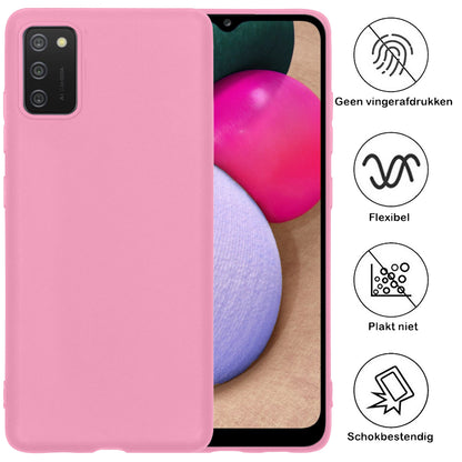 Samsung A03s Hoesje Siliconen Backcover Lichtgewicht - Lichtroze