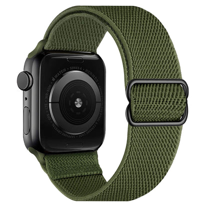 Horloge Bandje Geschikt Voor Apple Watch 1-8 / SE - 38/40/41 mm Bandje Stof - Donkergroen