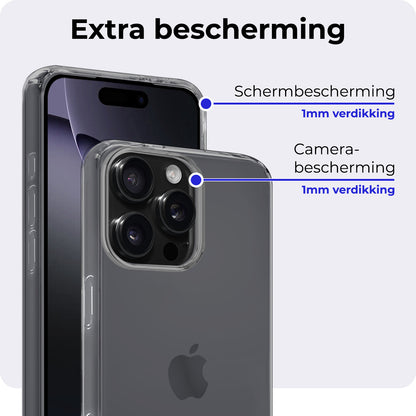 iPhone 16 Pro Max Hoesje Siliconen Backcover Lichtgewicht - Transparant