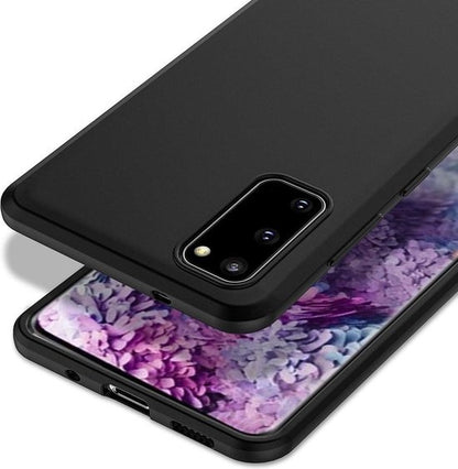 Samsung S20 Hoesje Siliconen Backcover Lichtgewicht - Zwart