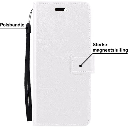 Samsung A54 Hoesje Book Case Kunstleer - Wit