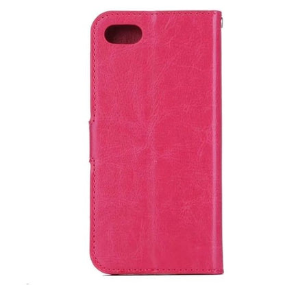 iPhone SE 2020 Hoesje Bookcase Cover met Kaarthouder - Donkerroze