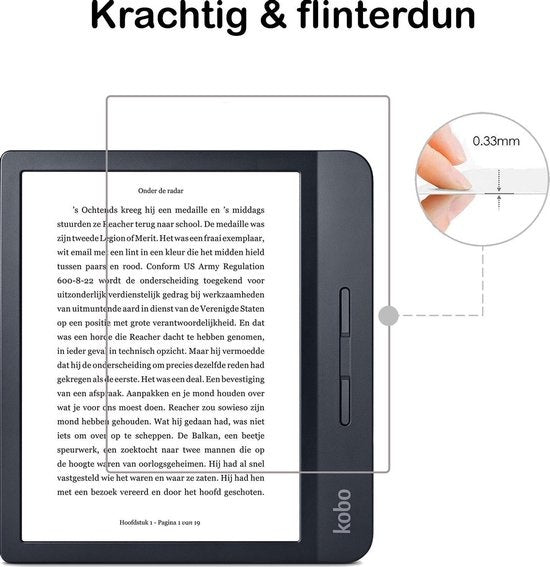 Kobo Libra H2O Screenprotector Tempered Glass