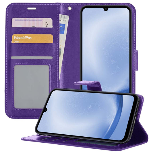 Samsung A25 Hoesje Book Case Kunstleer - Paars