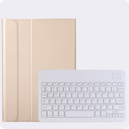 Samsung Galaxy Tab A11 Plus Toetsenbord Hoes met Uitneembaar toetsenbord - Goud