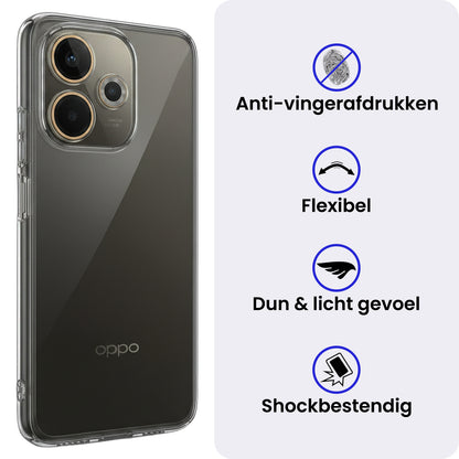 OPPO A5 Pro Hoesje Siliconen Backcover Lichtgewicht - Transparant