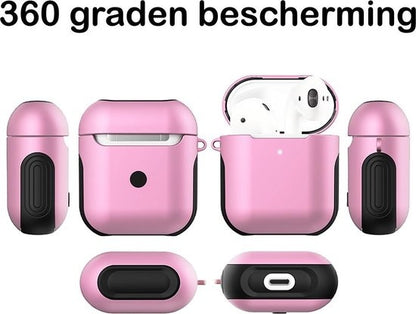 AirPods 2 Hoesje Hard Case Shockbestendig - Lichtroze