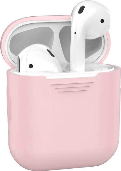 AirPods 2 Hoesje Siliconen met Clip - Lichtroze