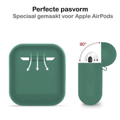 AirPods 2 Hoesje Siliconen Lichtgewicht - Midnight Green
