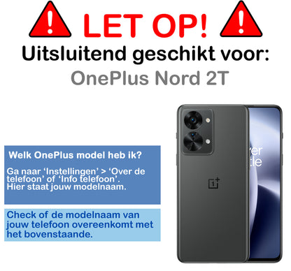 OnePlus Nord 2T Hoesje Book Case Kunstleer - Paars