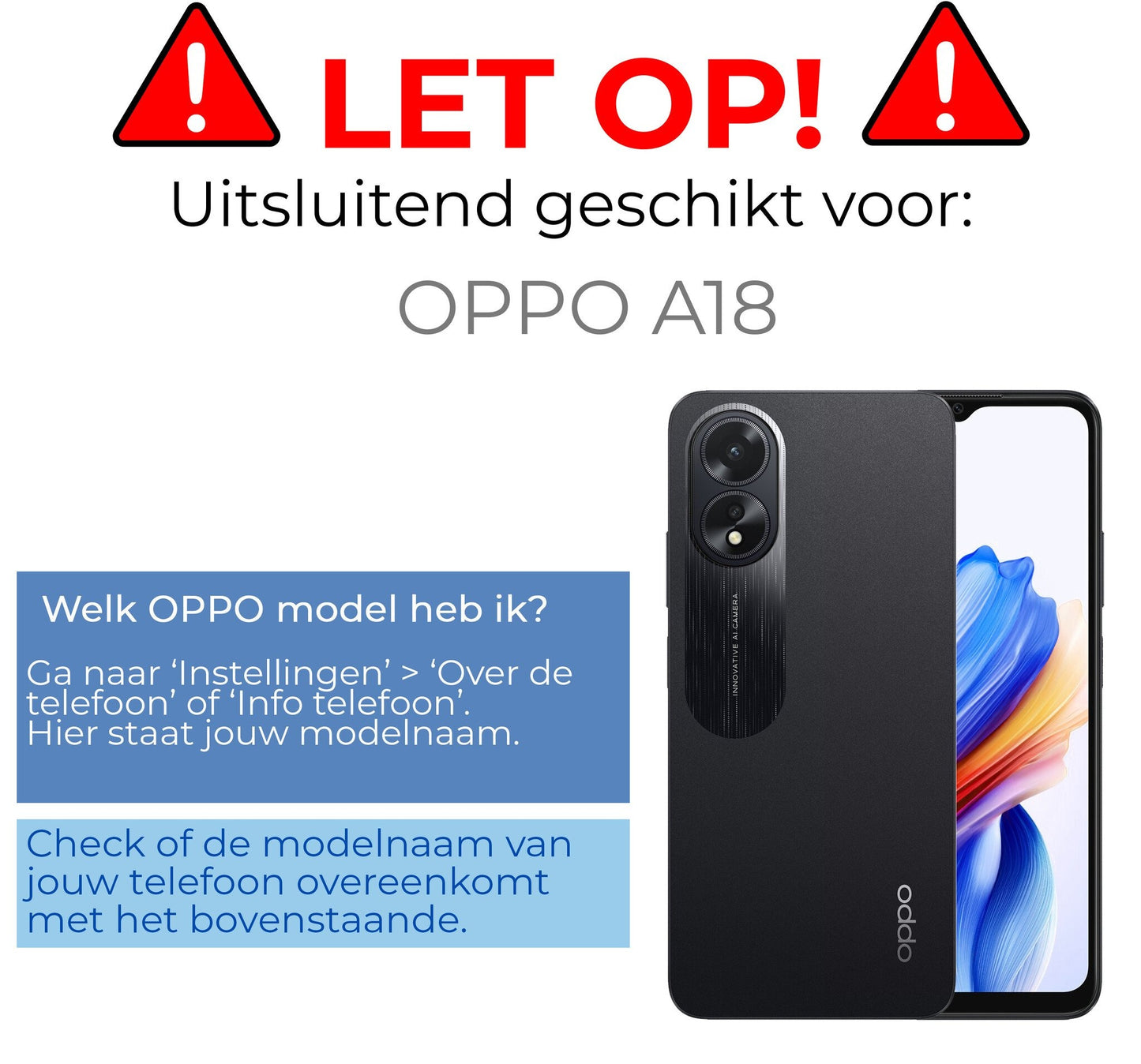 OPPO A18 Hoesje Siliconen - Zwart